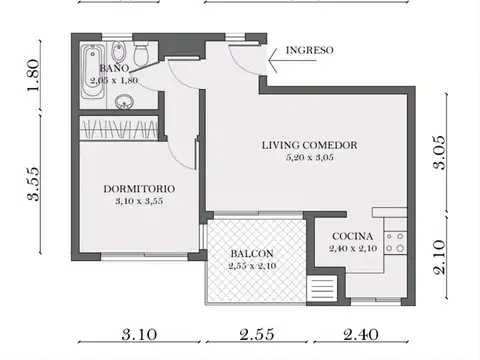 2 AMB. AL FRENTE CON BALCÓN Y COCHERA FIJA CBTA.!