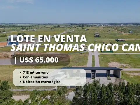 LOTE EN VENTA SAINT THOMAS CHICO CANNING CUOTAS