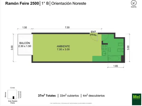 Freire 2566 , Piso 1