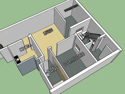 Depto Tipo Casa en Alquiler de 3 ambientes