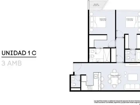 Departamento en Venta de 2 dormitorios