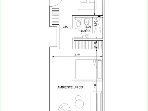 DEPARTAMENTO MONOAMBIENTE DE POZO VENTA LA PLATA