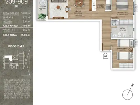 Venta 2 dormitorio en Pozo