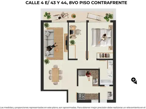 OPORTUNIDAD VENTA DEPARTAMENTO DOS DORM CON BALCON CORRIDO- CALLE 4 e/ 43 y 44 - LA PLATA