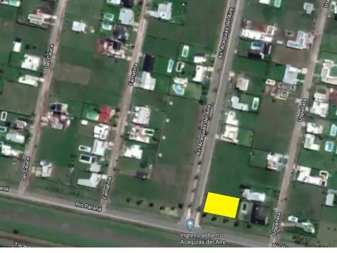 Av Acequias del Aire y Rio Paraná al