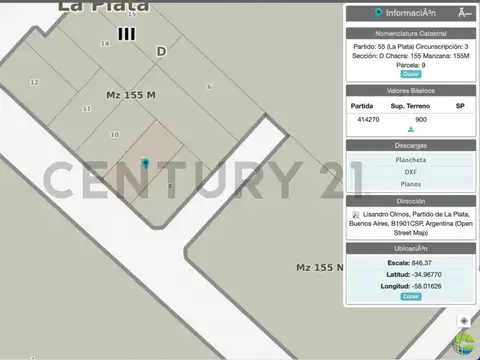 Venta de Lote en Lisandro Olmos, La Plata