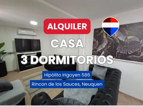 Alquiler casa amoblada 6 pax rincon de los sauces