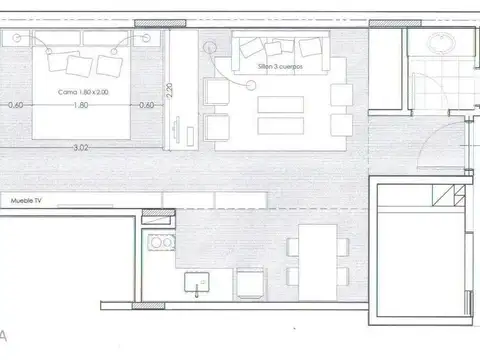 Departamento en Alquiler de Monoambiente
