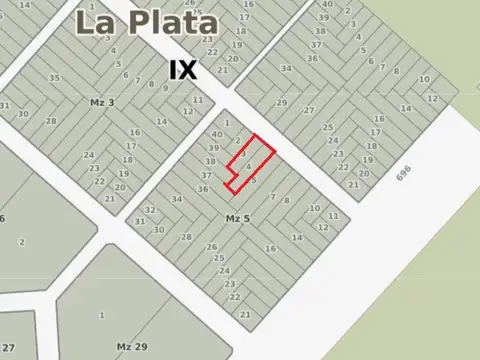 Terreno en Venta de 587,0 m2