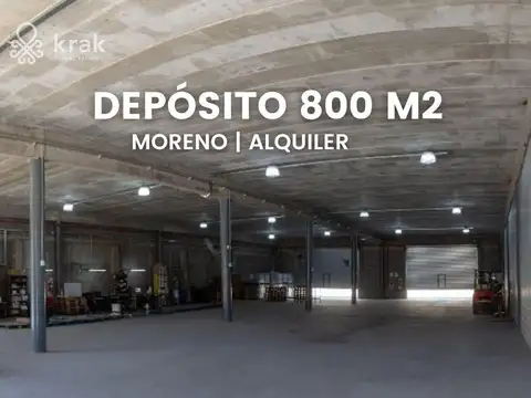 DEPÓSITO EN ALQUILER DE 800 M2 EN PREDIO CERRADO