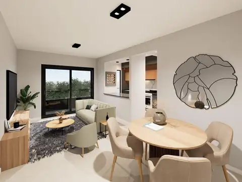 Departamento 2 ambientes con 1 baño