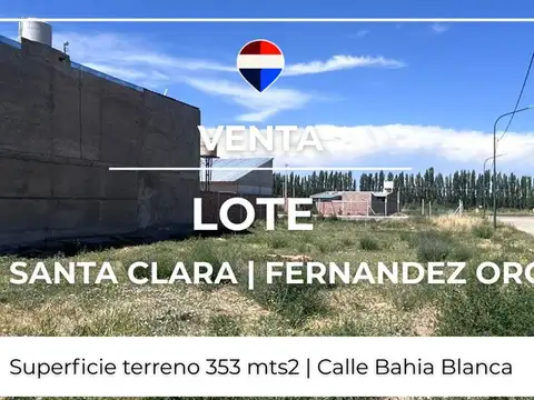 VENTA LOTE BARRIO SANTA CLARA - FDEZ ORO