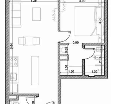 Departamento en Venta de 2 ambientes