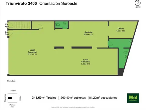 Local y oficinas en punto estratégico sobre Av Triunvirato