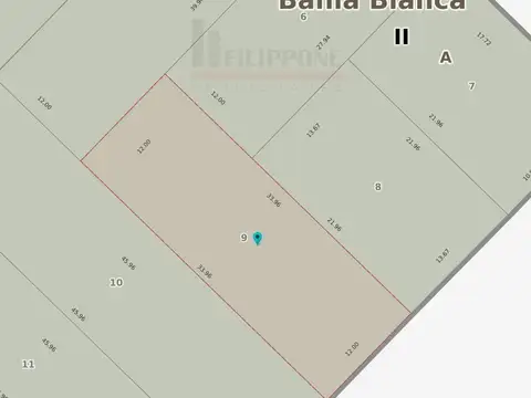 Terreno en Venta 12  mts Fondo