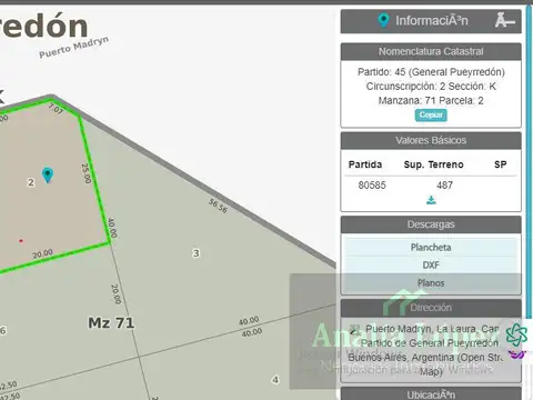 Lote en Venta Barrio La Laura Mar del Plata