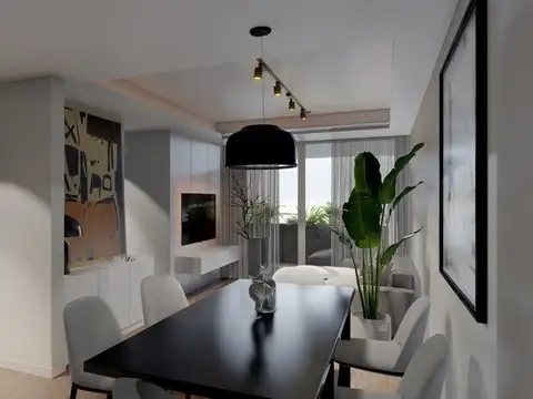 Departamento 2 ambientes al frente con balcón y terraza