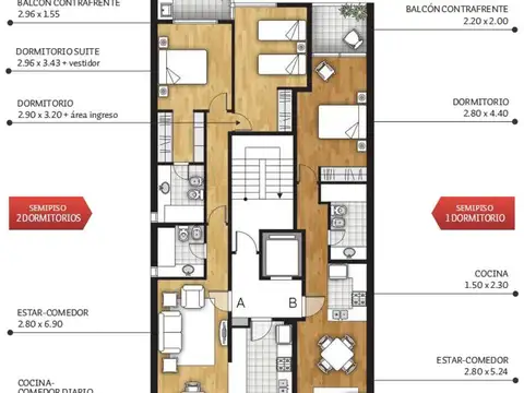 Santa Fe 2300, Piso 4°