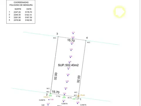 Terreno en Venta de 502,0 m2