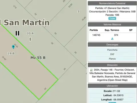 Terreno en Venta de 374,0 m2