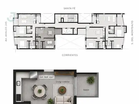 Departamento en Venta de 2 ambientes