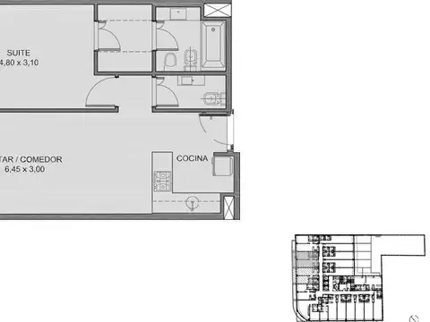 Departamento en Venta de 1 dormitorio