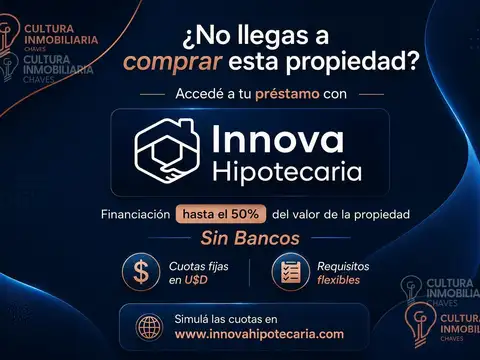 Departamento 4 ambientes con 2 baños