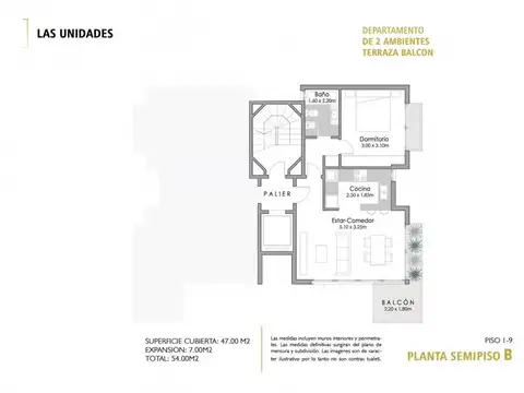 Edificio en pozo - Semipisos 2 ambientes