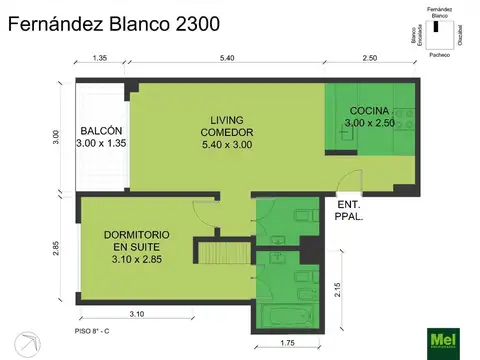 Departamento en Venta de 2 ambientes