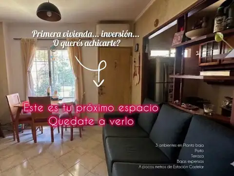 VENTA PH 3 AMBIENTES Y PATIO EN CASTELAR ESTACION