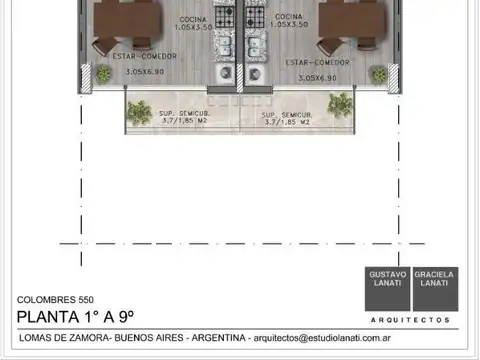 Departamento 2 ambientes con 1 baño