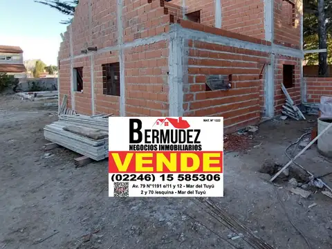 Venta Chalet 3 Ambientes Al Medio Calle 72 Entre 5 Y 6 Mar Del Tuyu Anticipo y Cuotas 