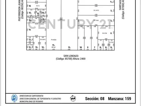 Terreno en Venta 8,95  mts Frente