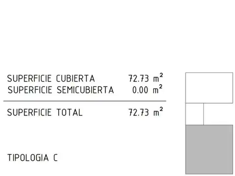 Departamento 3 ambientes con 1 baño