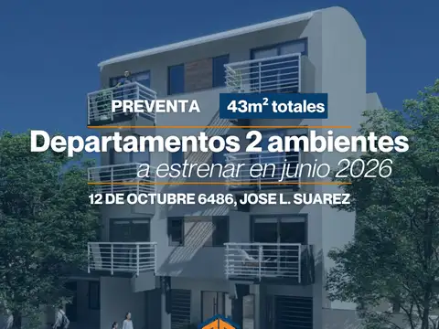 HERMOSOS DEPARTAMENTOS 2 AMBIENTES EN VENTA EN EDIFICIO A ESTRENAR