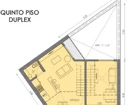 Departamento Monoambiente con 1 baño