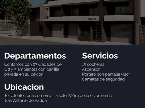 Departamento en Venta de 3 ambientes