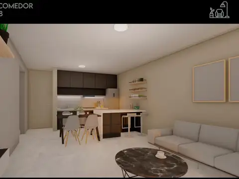 Departamento 3 ambientes con 2 baños