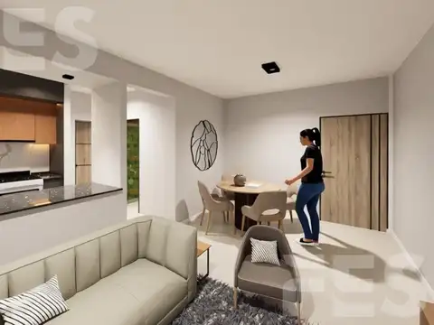 Departamento 2 ambientes con 1 baño