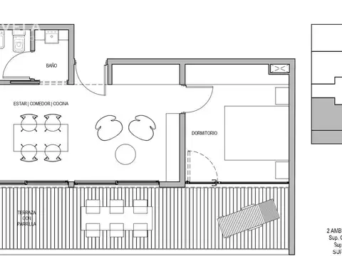 Departamento en Venta de 1 dormitorio