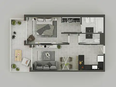 Departamento en Venta de 1 dormitorio