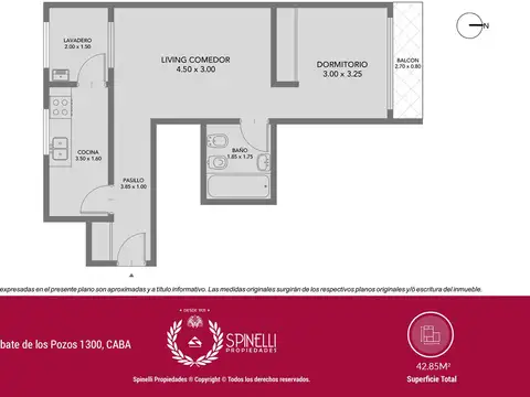 Departamento en Venta de 1 dormitorio
