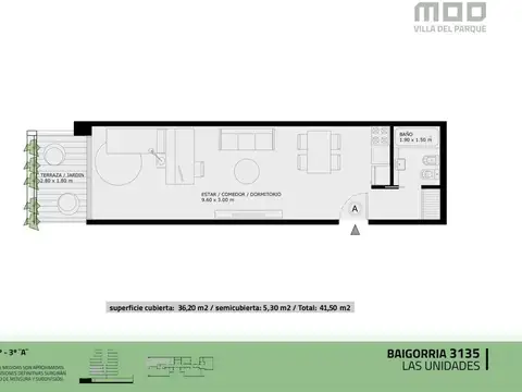 Departamento en Venta en Villa del Parque, USD 89.500