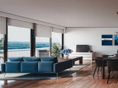 Departamento de 2 dormitorios con balcón al frente en zona rio