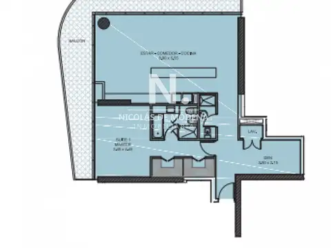 Departamento en Venta de 1 dormitorio