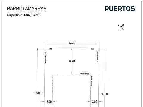 Hermoso lote en venta 700 m2  Amarras Puertos del Lago