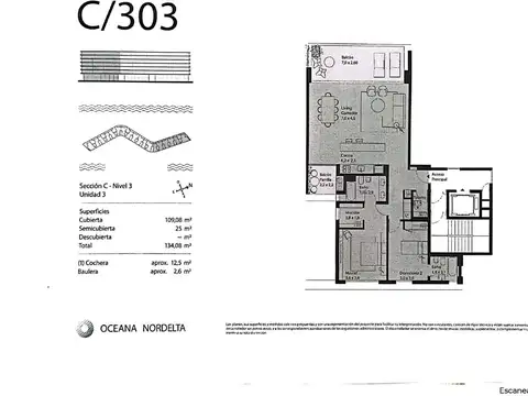 Departamento en Venta de 3 ambientes