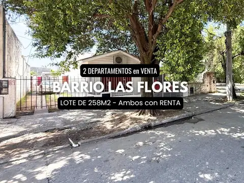 LLAVE EN MANO: 2 DEPTOS CON RENTA EN BARRIO LAS FLORES