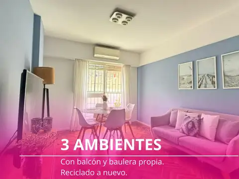 Venta - Departamento - 3 ambientes - Caballito - Reciclado