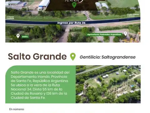 RUTA 34 INGRESO A SALTO GRANDE  SANTA ANNA